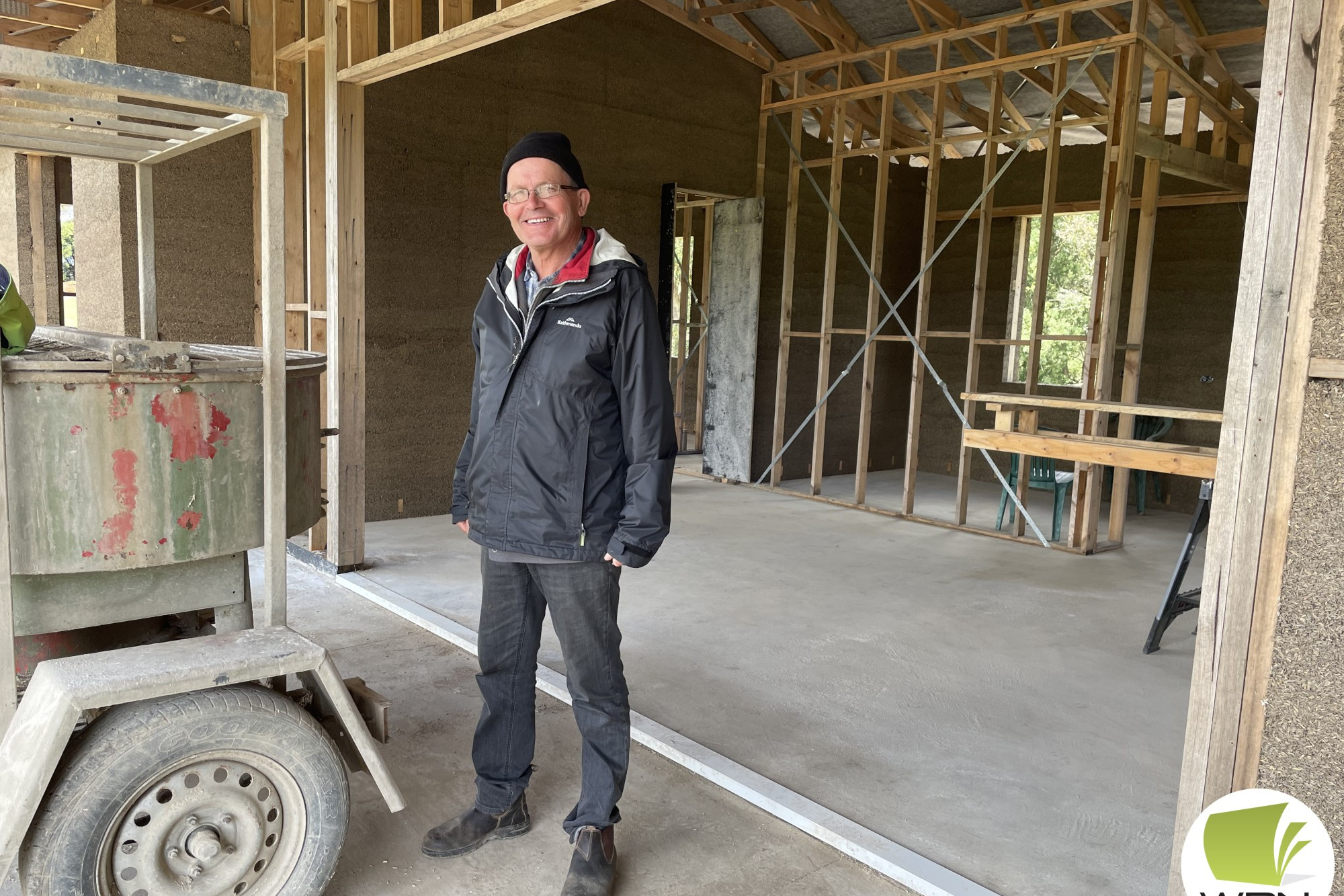 Intriguing project: Simpson’s Wim Kampschoer is using an unusual material – hemp – to build his new home in a bid to be more environmentally conscious.