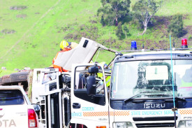 The man was airlifted from Cobden following the accident. 