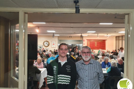 Willoughby Perris and Kelvin White at the event which saw almost 100 people attend.