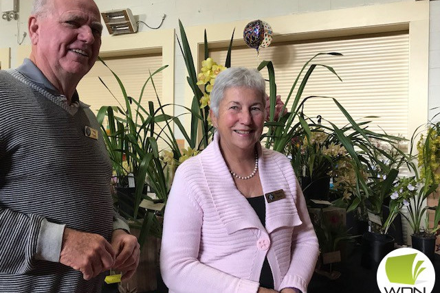 Rob and Sandra Dunn take in the exhibits.