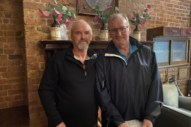 HIBBA Mens Champion of Champions - Champion Arthur Finch (left), Runner-up Allen Armistead. 