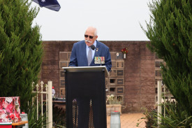 Camperdown RSL sub-branch president Kevin Murray spoke about some of the district’s soldiers. 