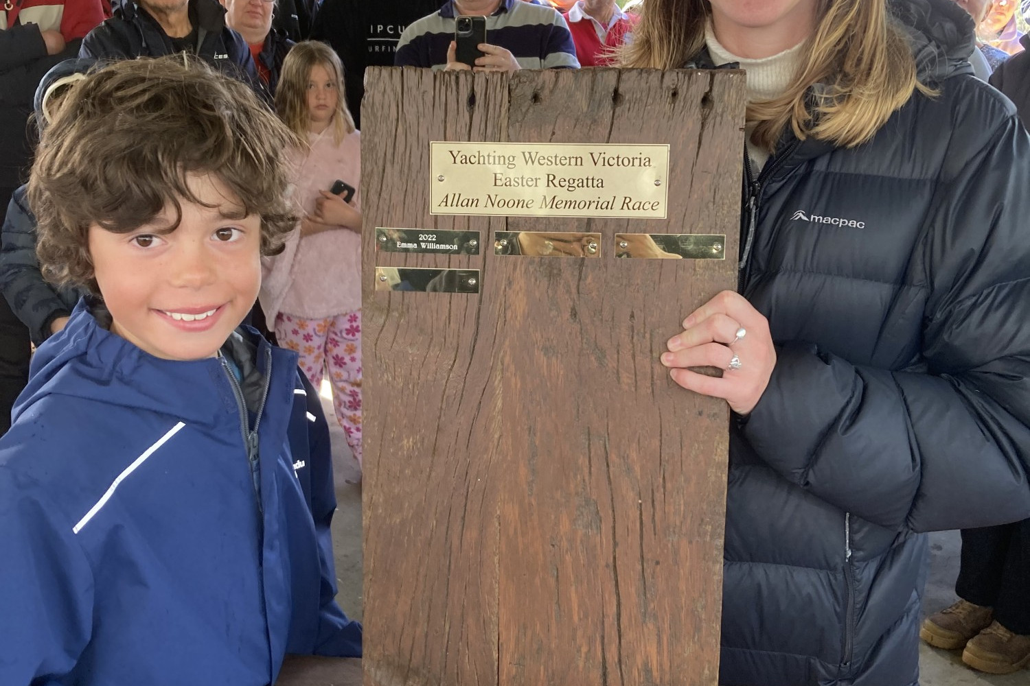 Cate McCoy and Jack O’Brien from RGYC winners of the Allan Noone Memorial Race.