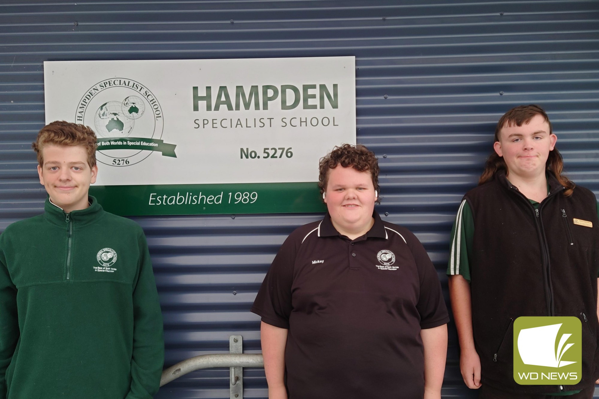 Hampden Specialist School captains are Ryan Hewitt and Michael Walther, and middle school captain is Brodie Fleming.