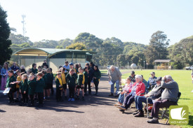 Simpson Primary School students joined with members of the Simpson community for the town’s Anzac Day service on Monday. 