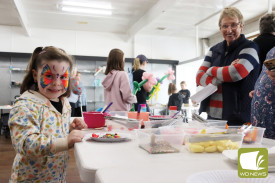 A variety of lollies and icing were on offer at the biscuit decorating table. 