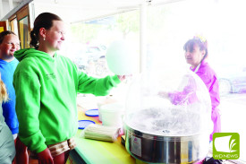 Fairy floss was a hit with young attendees. 
