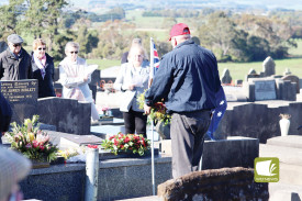 Ron Greagen laid a wreath during the vigil, which was part of a simultaneous service across the nation last Thursday. 