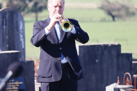 Bernie Dunn plays The Last Post and Revellie. 