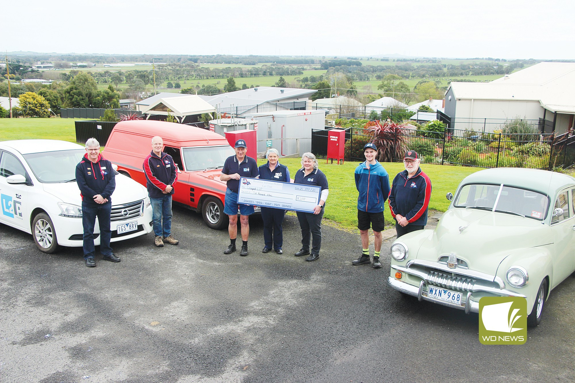 Fundraising: Western Victorian Holden Car Club members have raised $2000 to support the Corangamite L2P program, benefitting disadvantaged young drivers in the region.