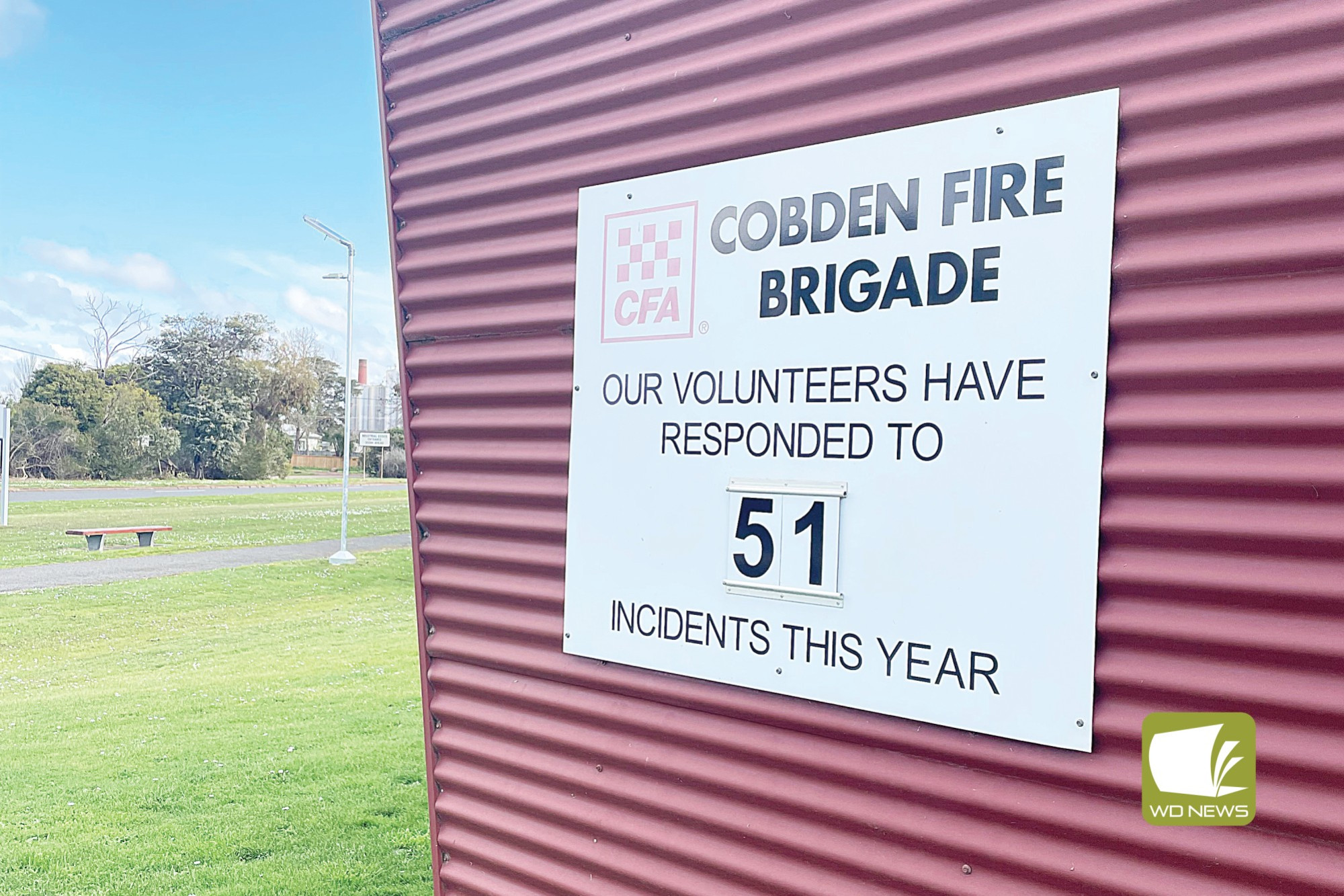 Volunteering: The Cobden CFA group have been busy this year, new members are always wanted.