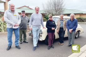 Members of the Warrnambool and District Historical Vehicle Club took Cobdenhealth residents for a drive in a number of vintage cars on Monday. 