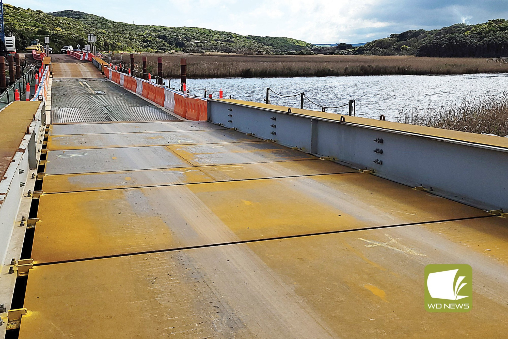 Community concerns: A temporary floating bridge was officially opened last week in Princetown last week, but delays with the project mean access to the boat ramp will remain off limits until after Easter next year.