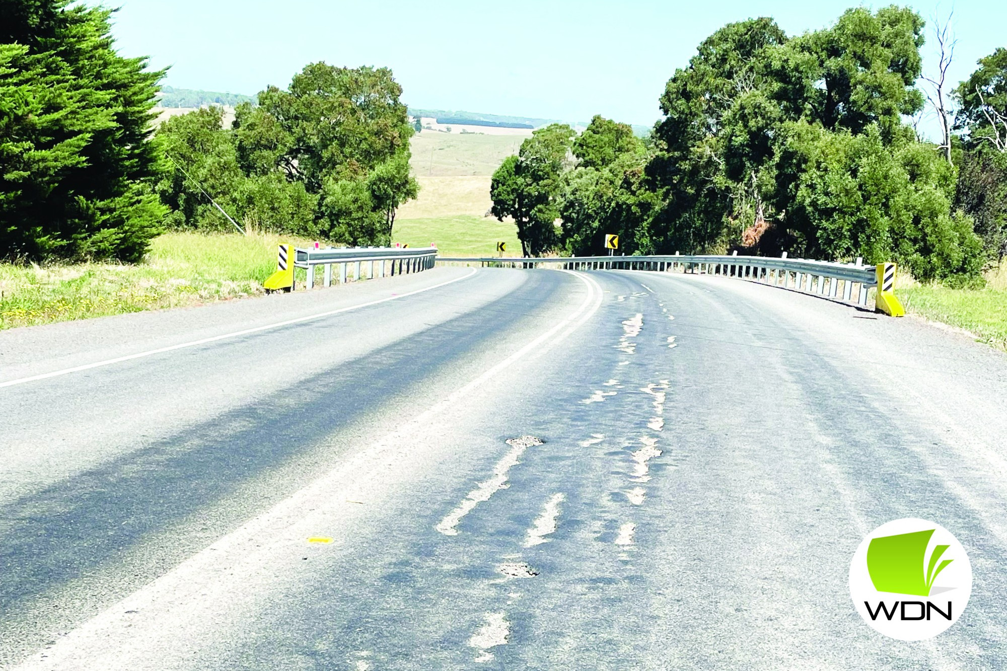 Roads deteriorate: A section of the newly built Lavers Hill-Cobden Road outside of Cobden has deteriorated just months after it was completed, and it is not the only one.