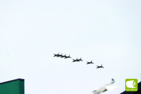 The contingent was made up of members of The Black Eagles and the Roulettes. 