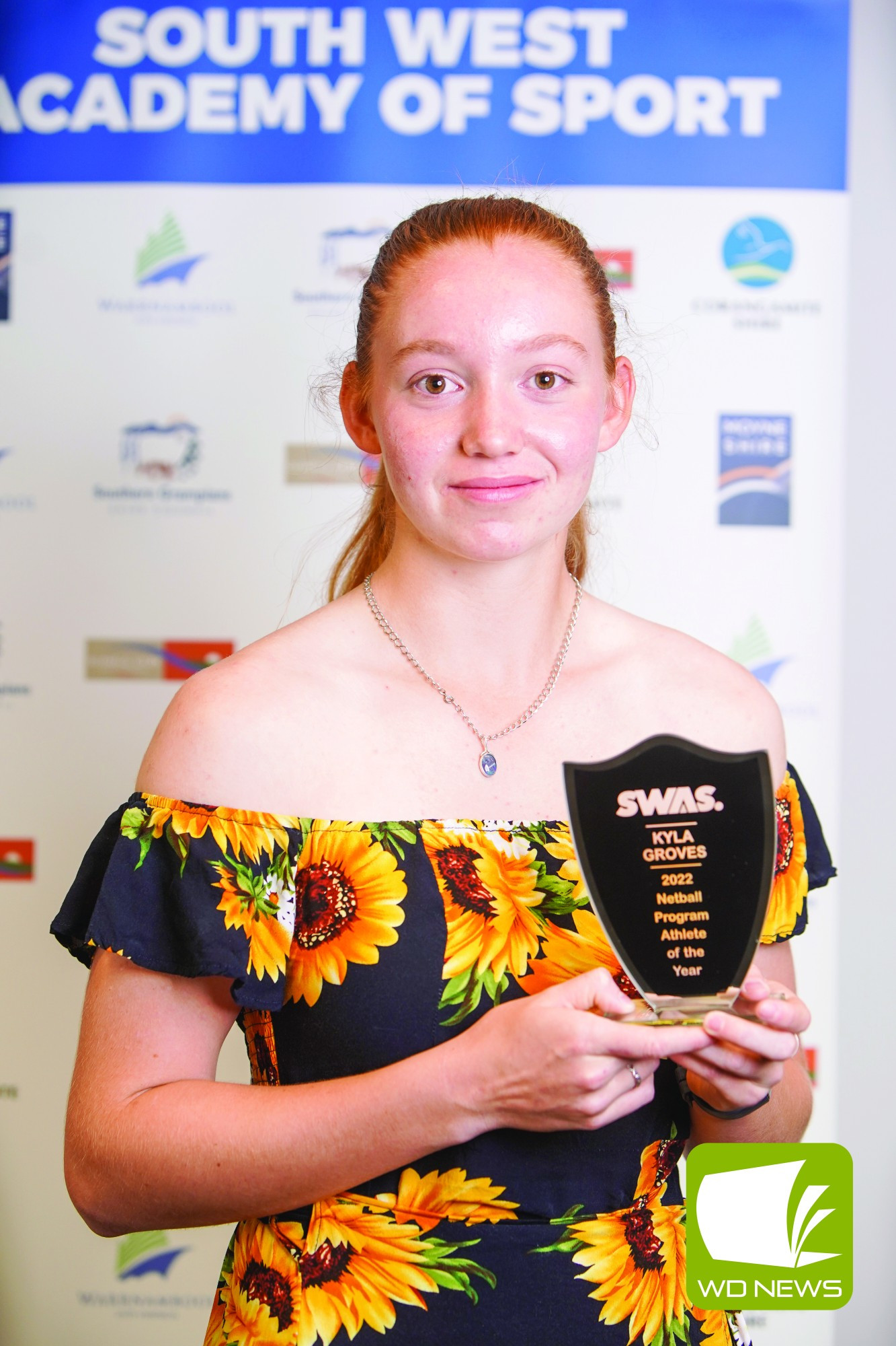 Timboon student Kyla Groves with her netball award.