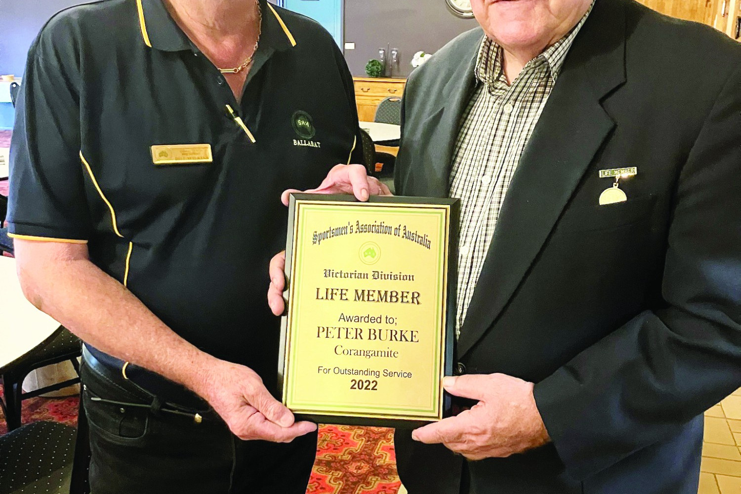 Life membership for Bourke - feature photo