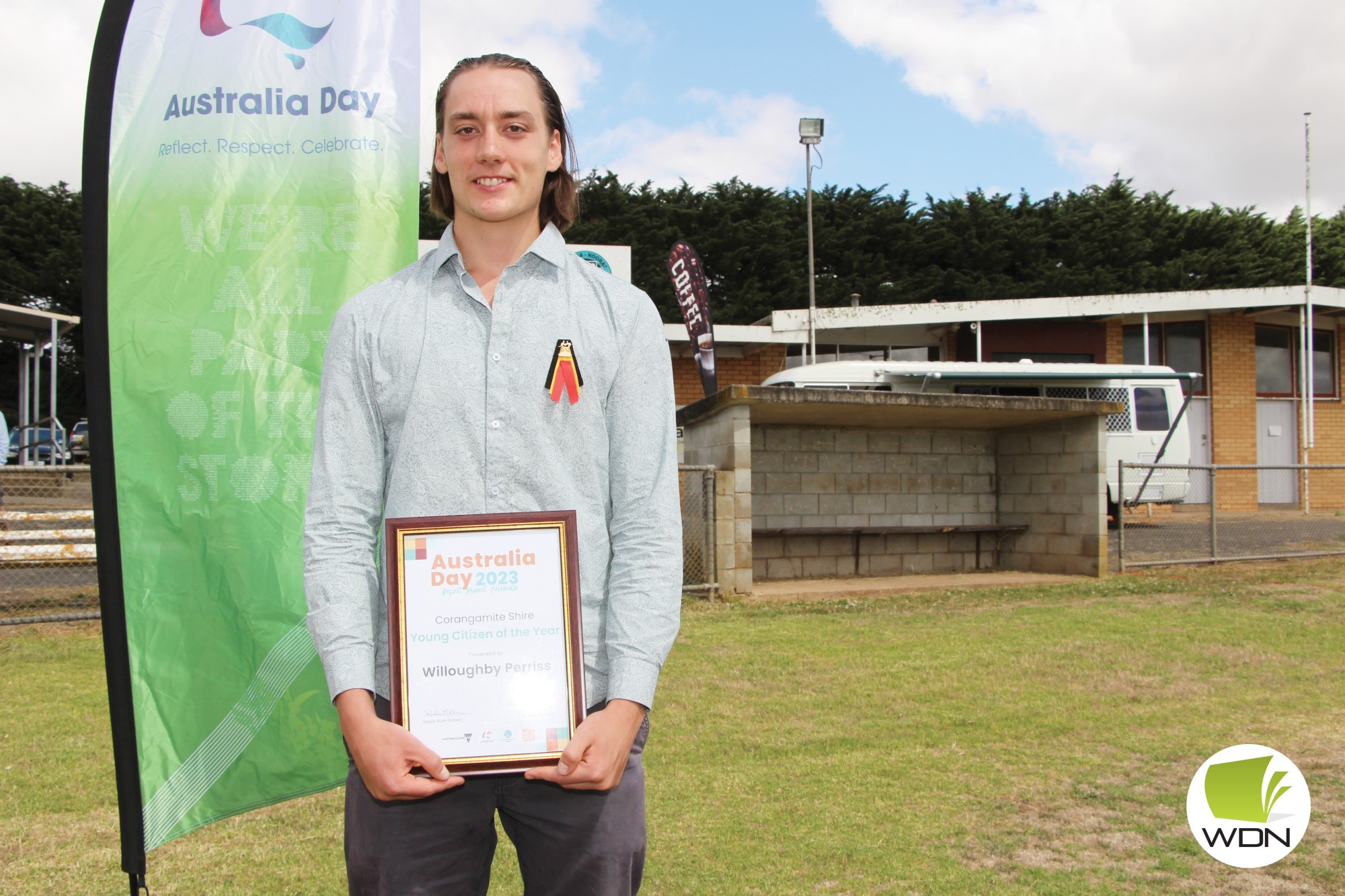 Congratulations: Cobden’s Willoughby Perris was named as the Young Citizen of the Year at last week’s Corangamite Shire Australia Day Awards.