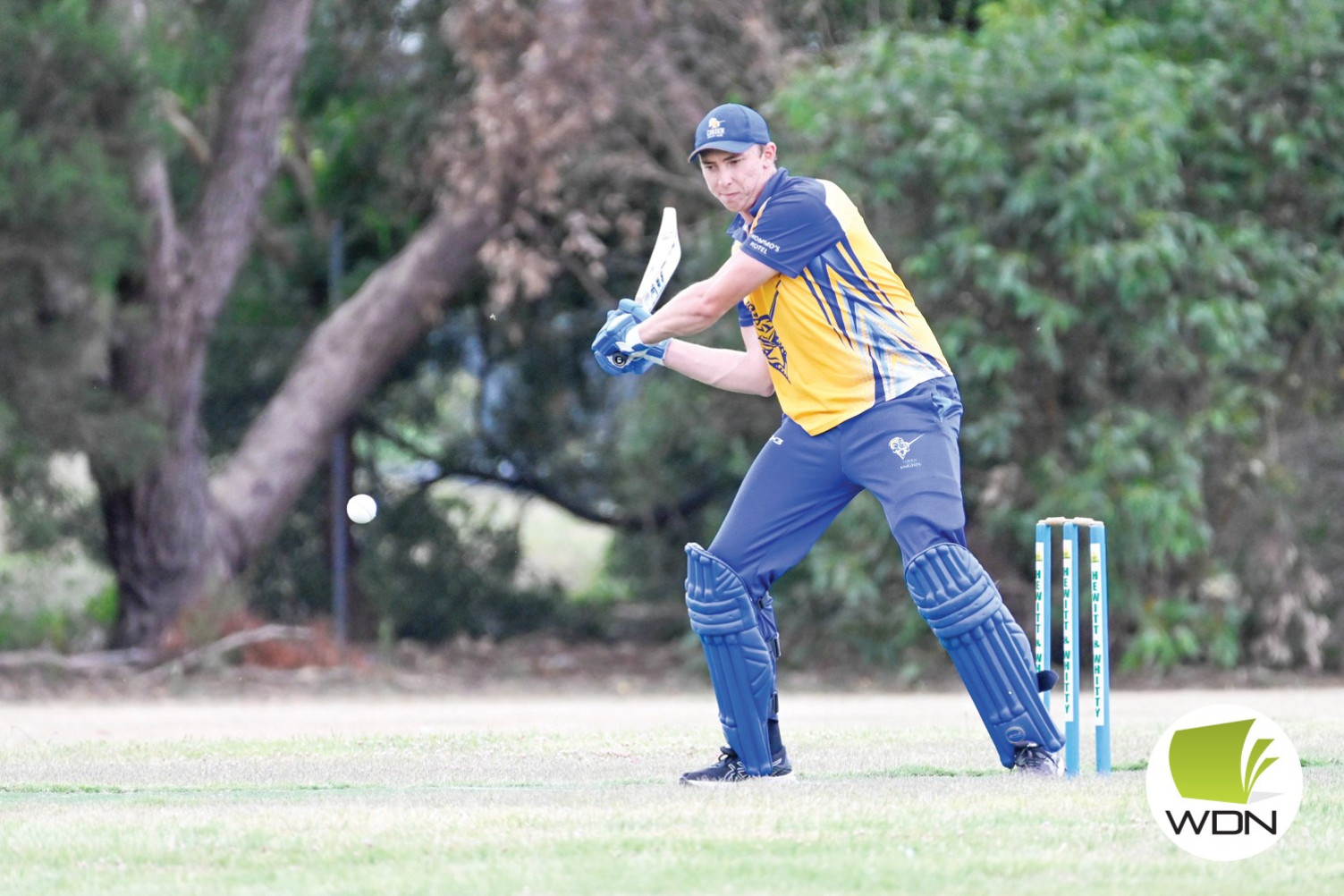 Mathew Clarke hits another boundary on his way to 101.