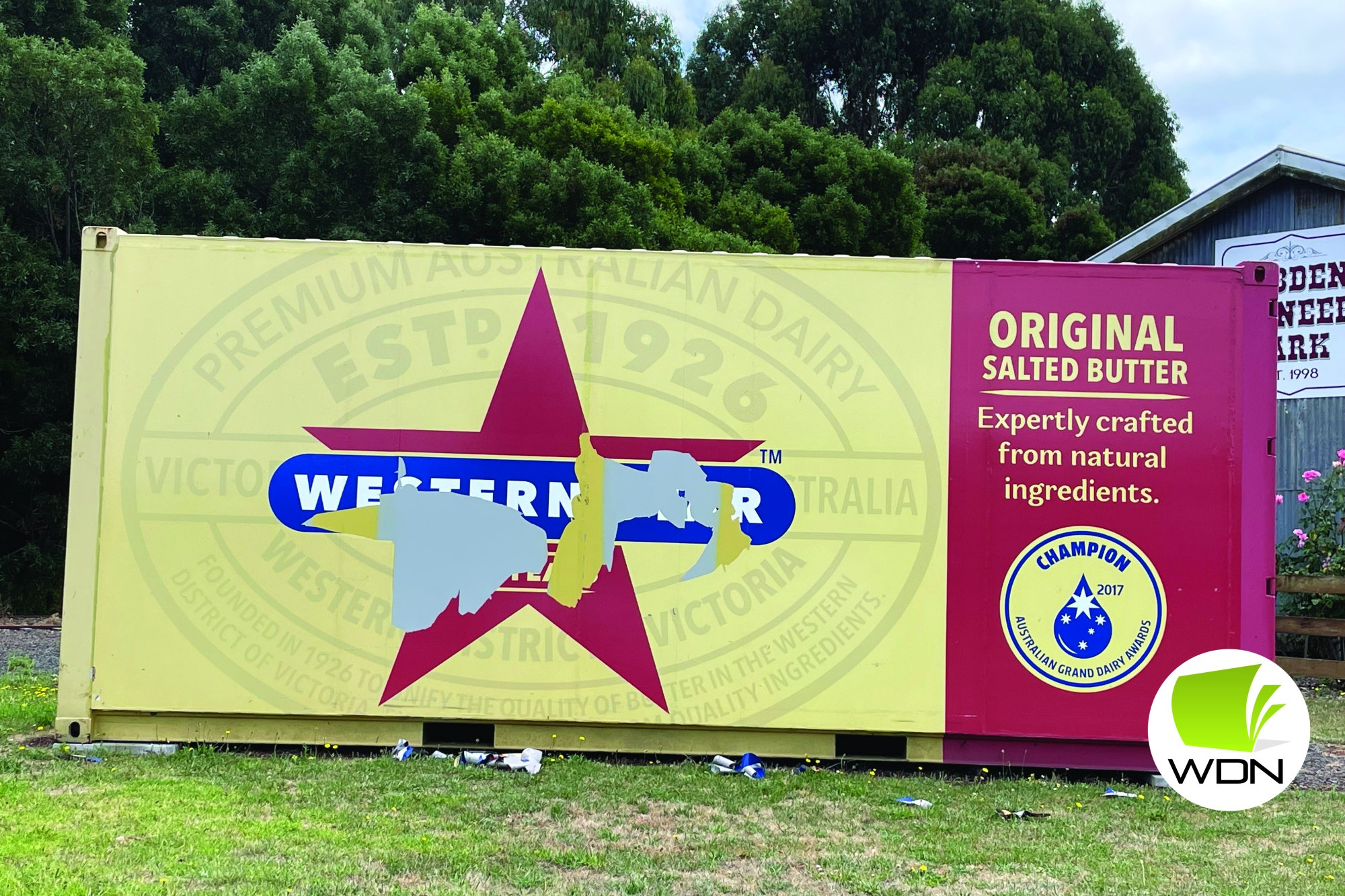 Information wanted: A giant Western Star Butter gifted to the Cobden community has been found vandalised last week.