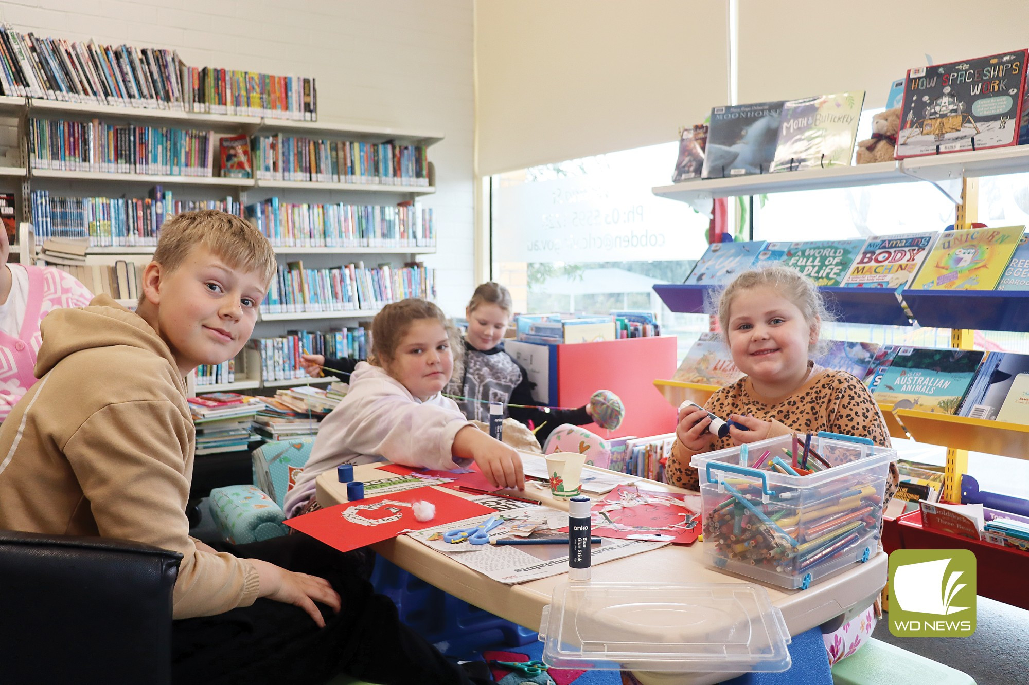 Local youngsters got creative at the Cobden Library as part of a holiday activity.
