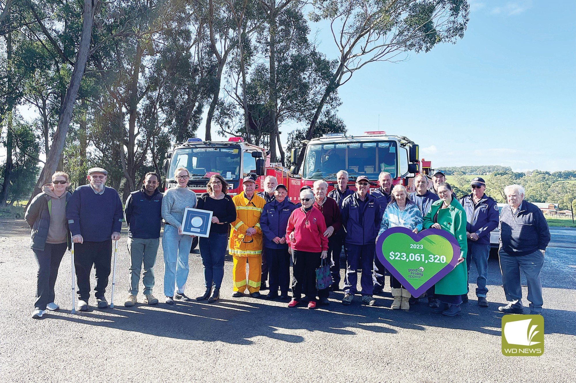 Celebration: The Timboon Good Friday Appeal was commended for raising more than $1 million for the annual appeal, with CFA units from across the area helping mark the occasion.