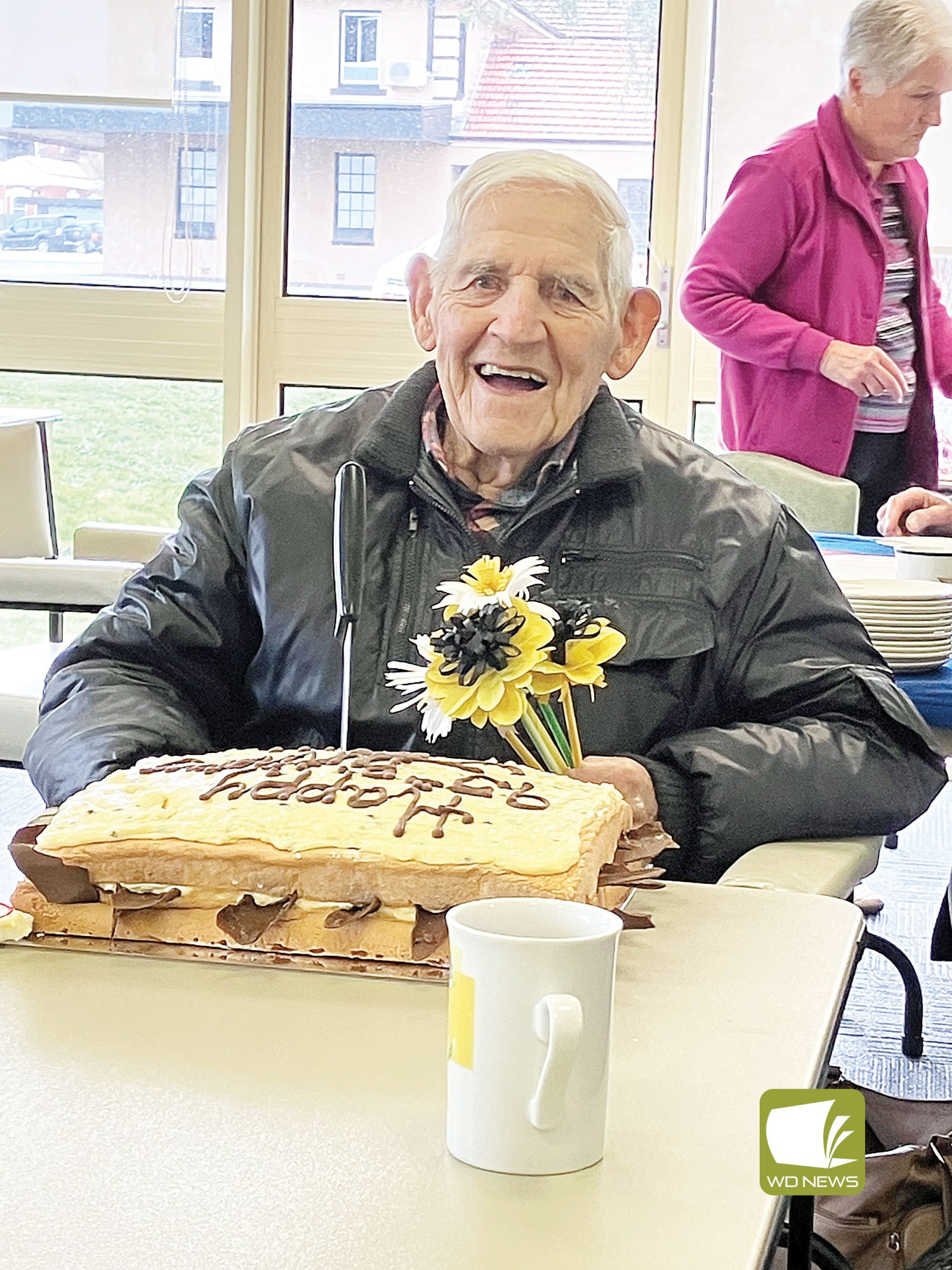 Happy birthday: Cobden’s James ‘Jim’ Donald was surprised with a special cake for his birthday last week.