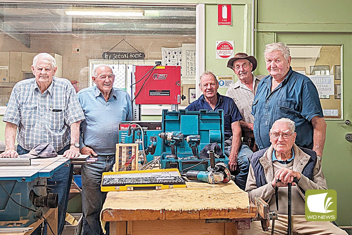 Funding boost: Simpson Men’s Shed members encouraged others in the community to apply for grants with the Corangamite Shire.