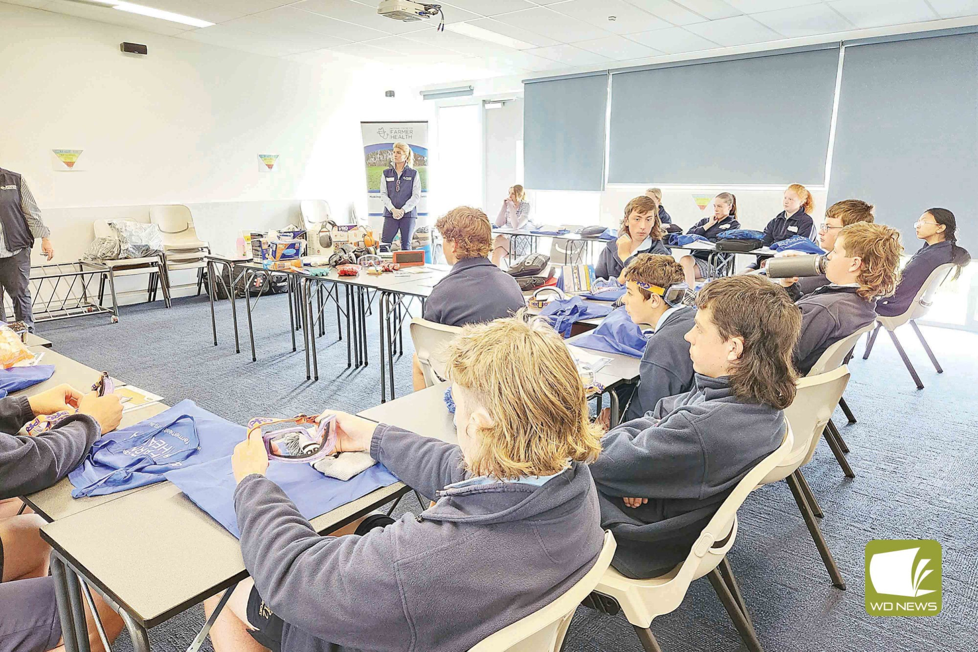 Important initiative: A group of Timboon P-12 School students took part in a farm safety session.