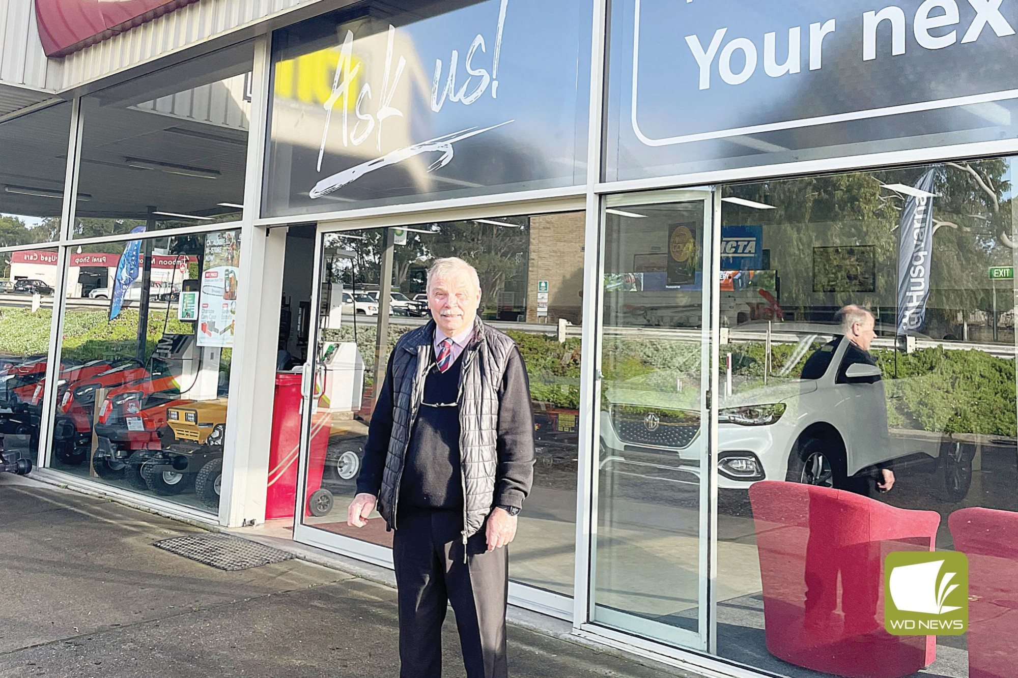 Looking to the future: After 54 years at Timboon Motors, Ray Gillingham will officially retire on Friday.