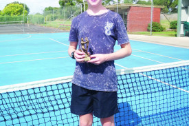 Timboon and District Tennis Association junior aggregate winner Harvey Redshaw.