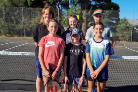 Junior premiers, Wilson. Back row: Adam Jopling, Amelia Pride and Oliver Clark. Front: Taylah Williamson, Max Rahles Rahbula and Zoe Robinson.