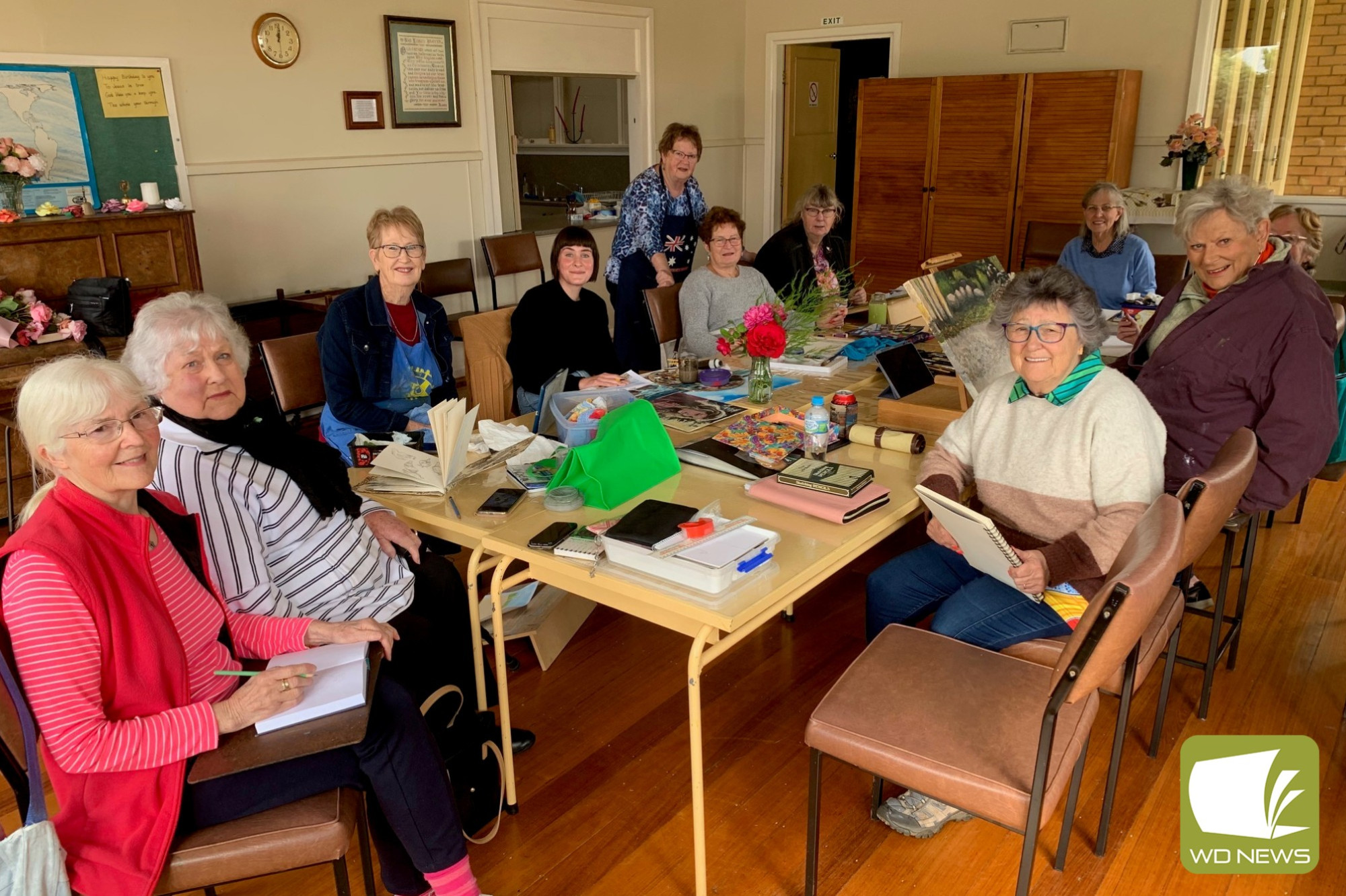 Art on show: Members of the Cobden Art Group are busy preparing for their upcoming art show.