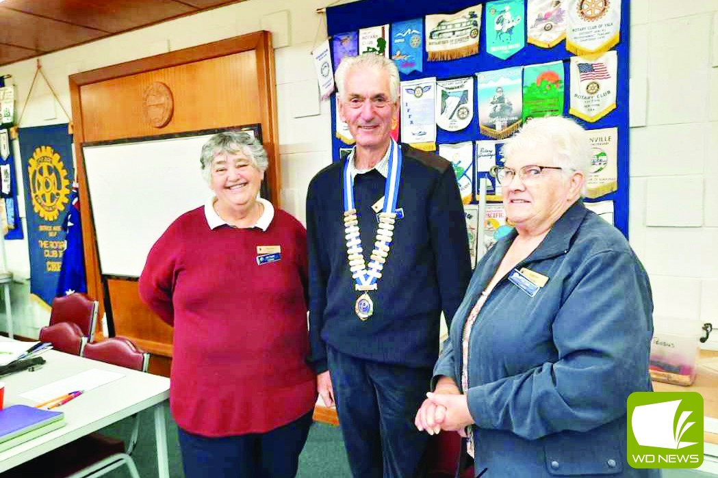 New Cobden Probus Club president Kevin Duffin, secretary Sue Gass and treasurer Jan Fraser.