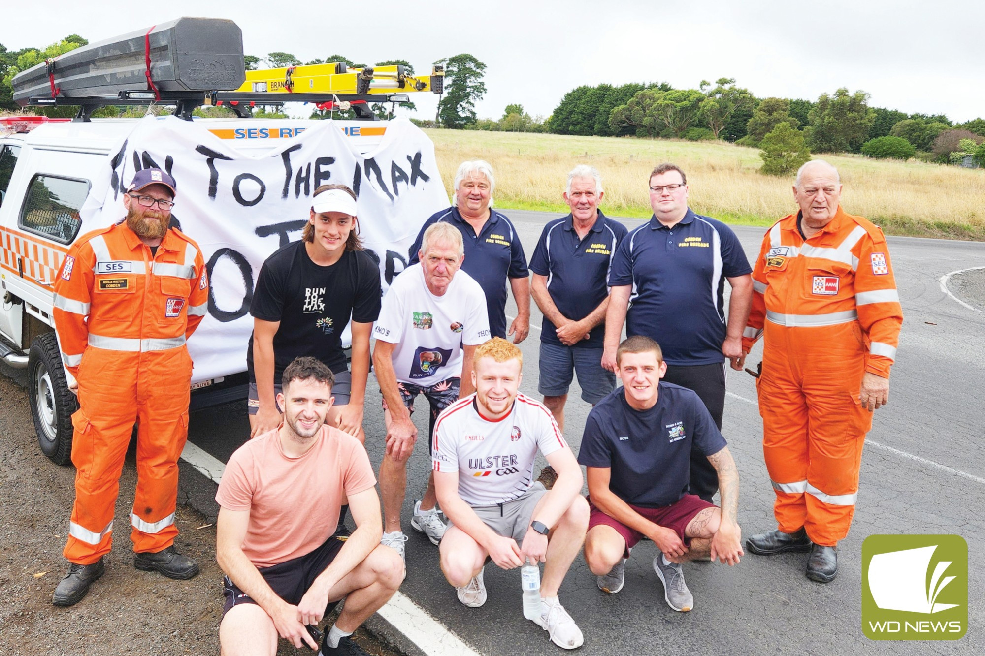 Thommo’s Hotel publican Michael Torpy was joined by a handful of locals on a run from Camperdown to Cobden.
