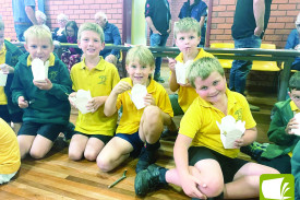 Simpson Primary School children enjoyed a traditional noodle meal as part of the day. 