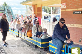 About 800 rides were taken on the miniature trains. 