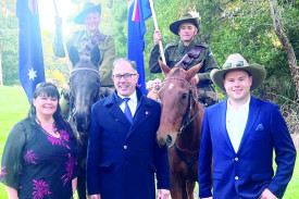 The Timboon Anzac Day march and service drew a crowd. 