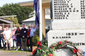 Representatives of various community groups paid their respects. 