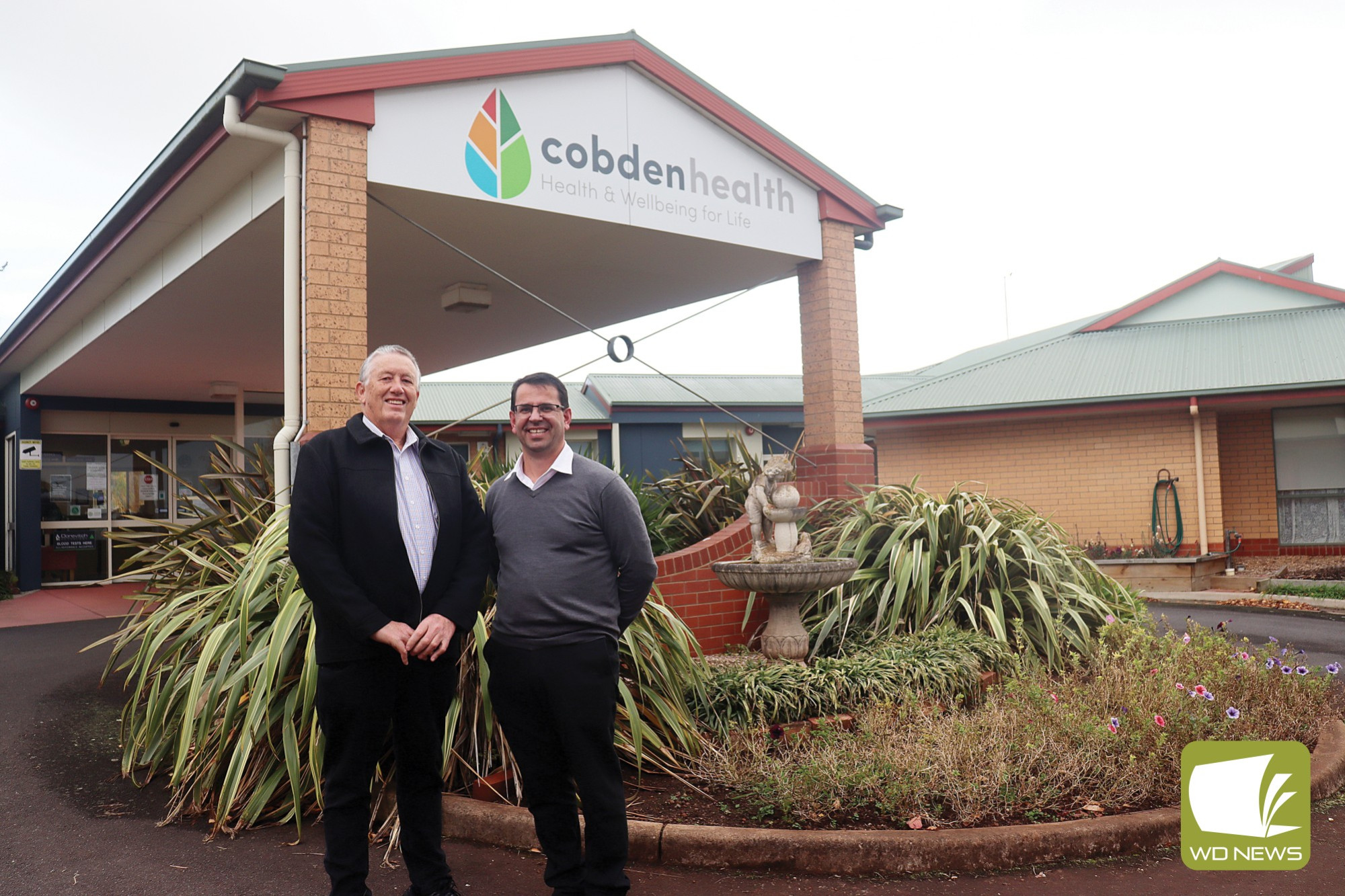 Warm welcome: Cobdehealth board chair Duncan Morris and new CEO Bill Tsmis are looking forward to the service’s future.