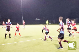 The under 16s played in wet conditions last Friday night. 