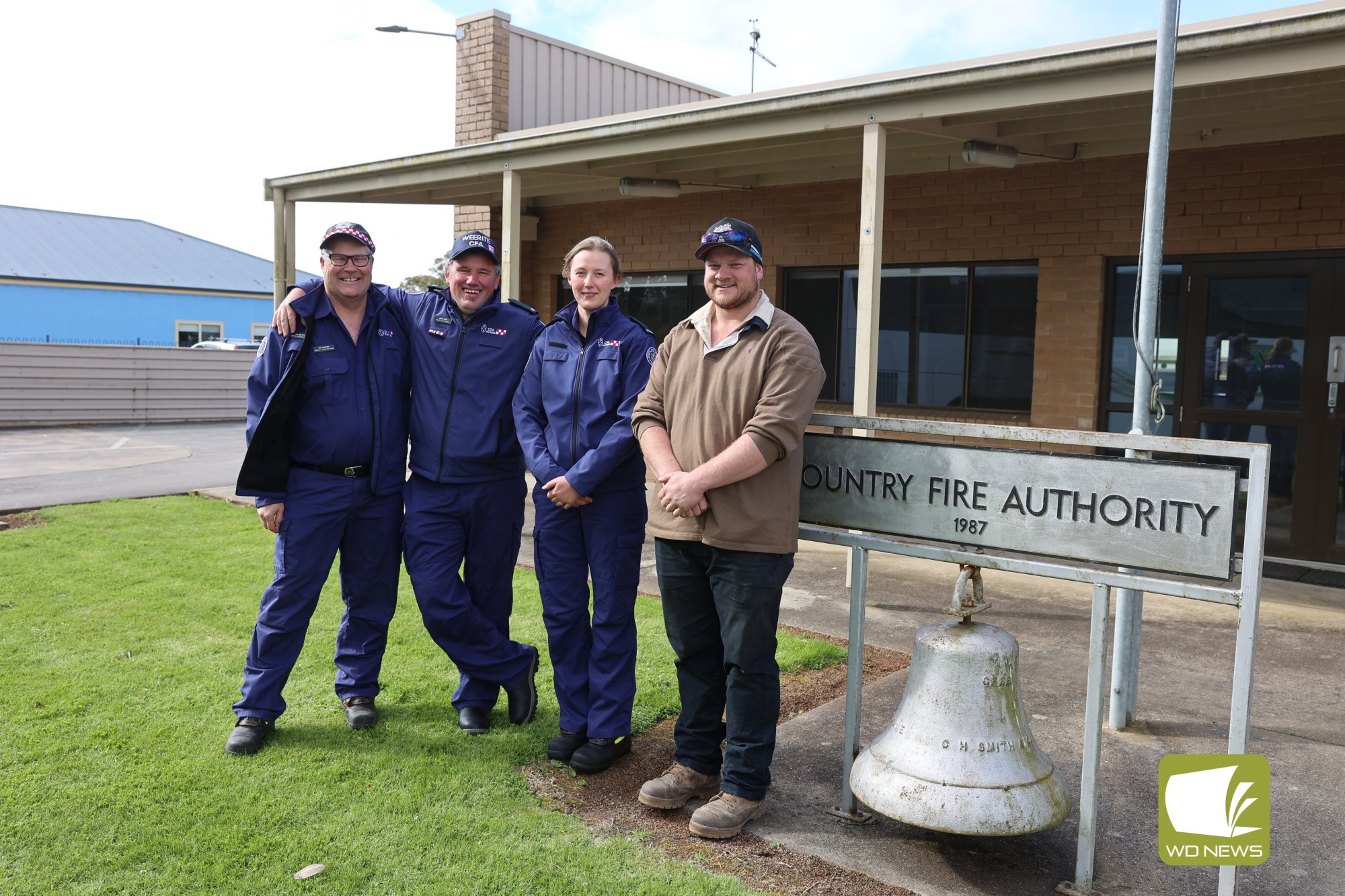 Helping others: Local CFA volunteers Kim Gration, Craig Boyd, Georgie Gretton and Josh Williamson took part in a strike team to help fight fires in Queensland.