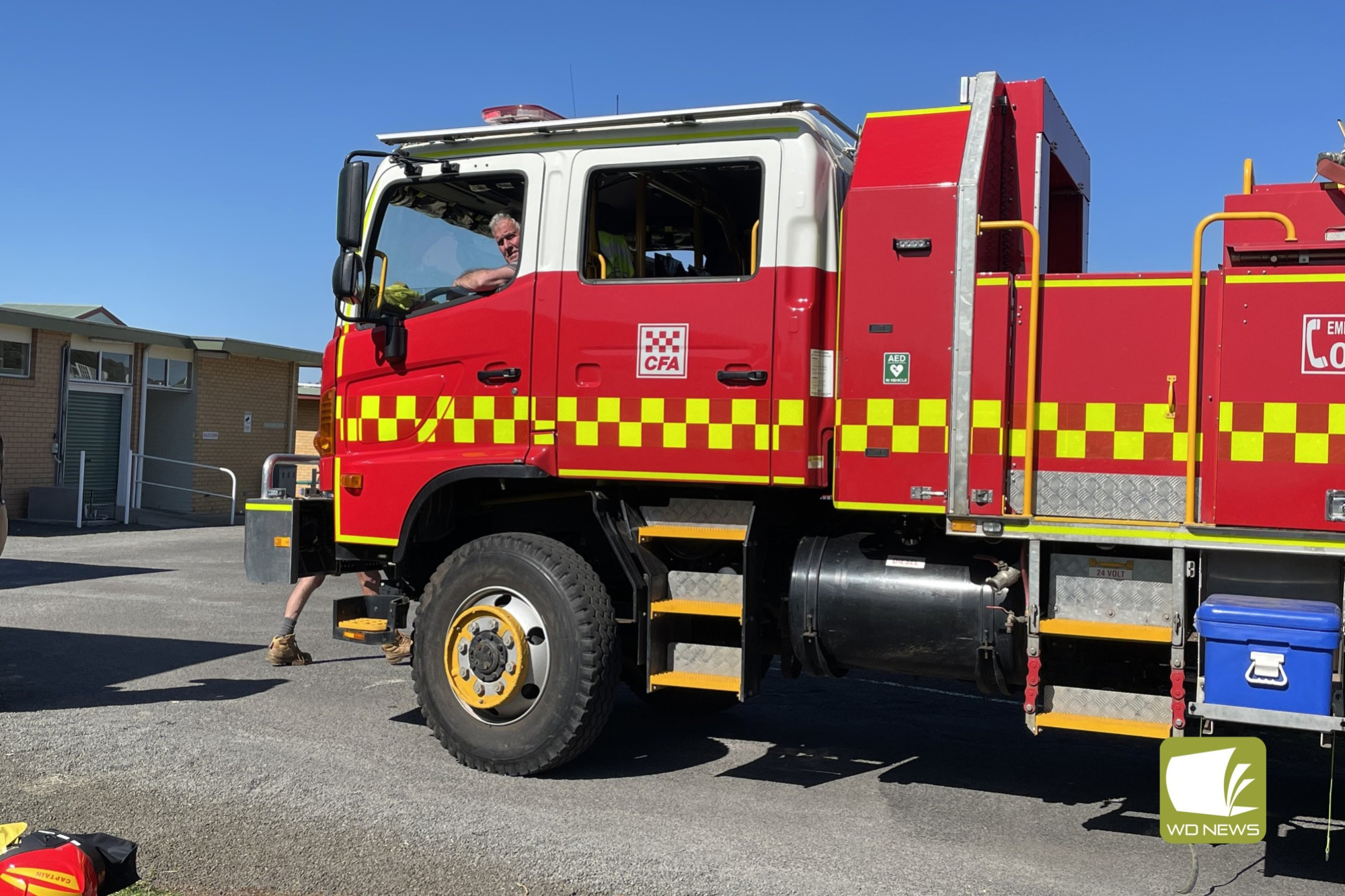 Chemical incident: Emergency services were called to a HAZMAT incident at Cobdenhealth on Monday.