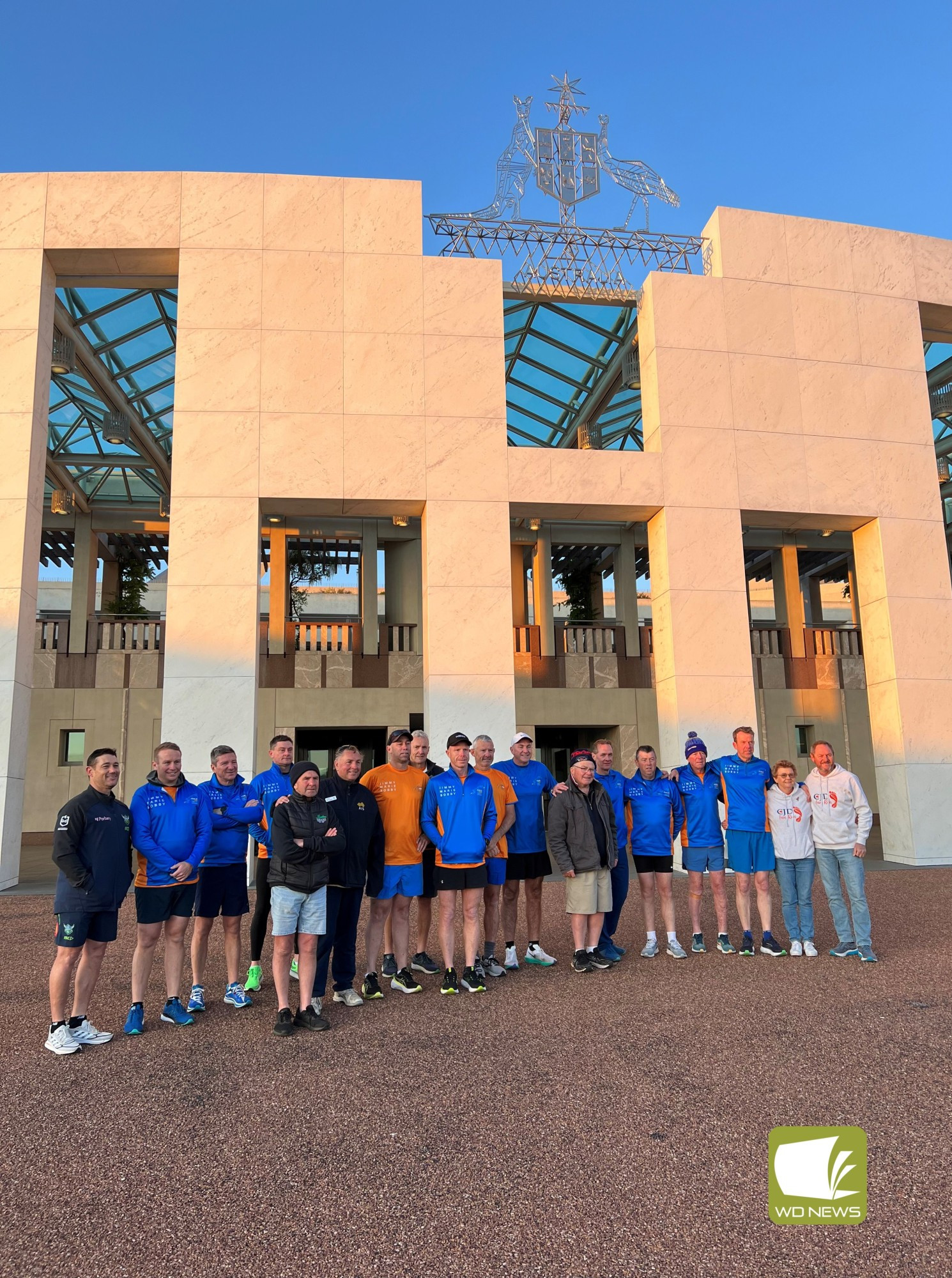 For a worthy cause: A group of south west Victorians are currently running from Canberra to Warrnambool to help raise money and awareness for neurodegenerative disease Creutzfeldt-Jakob disease.