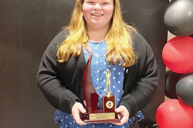 Under 15 Reserves Netball Best and Fairest runner-up Chloe Bridges. 