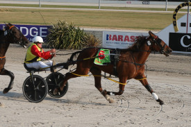 Barry Beasley picked up a trainer-driver double with Marks Joy in the M.J. O’Keeffe Memorial Pace. 