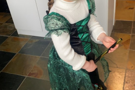 Sadie Stapleton loves dressing up for trick or treating on her favourite day of the year. 