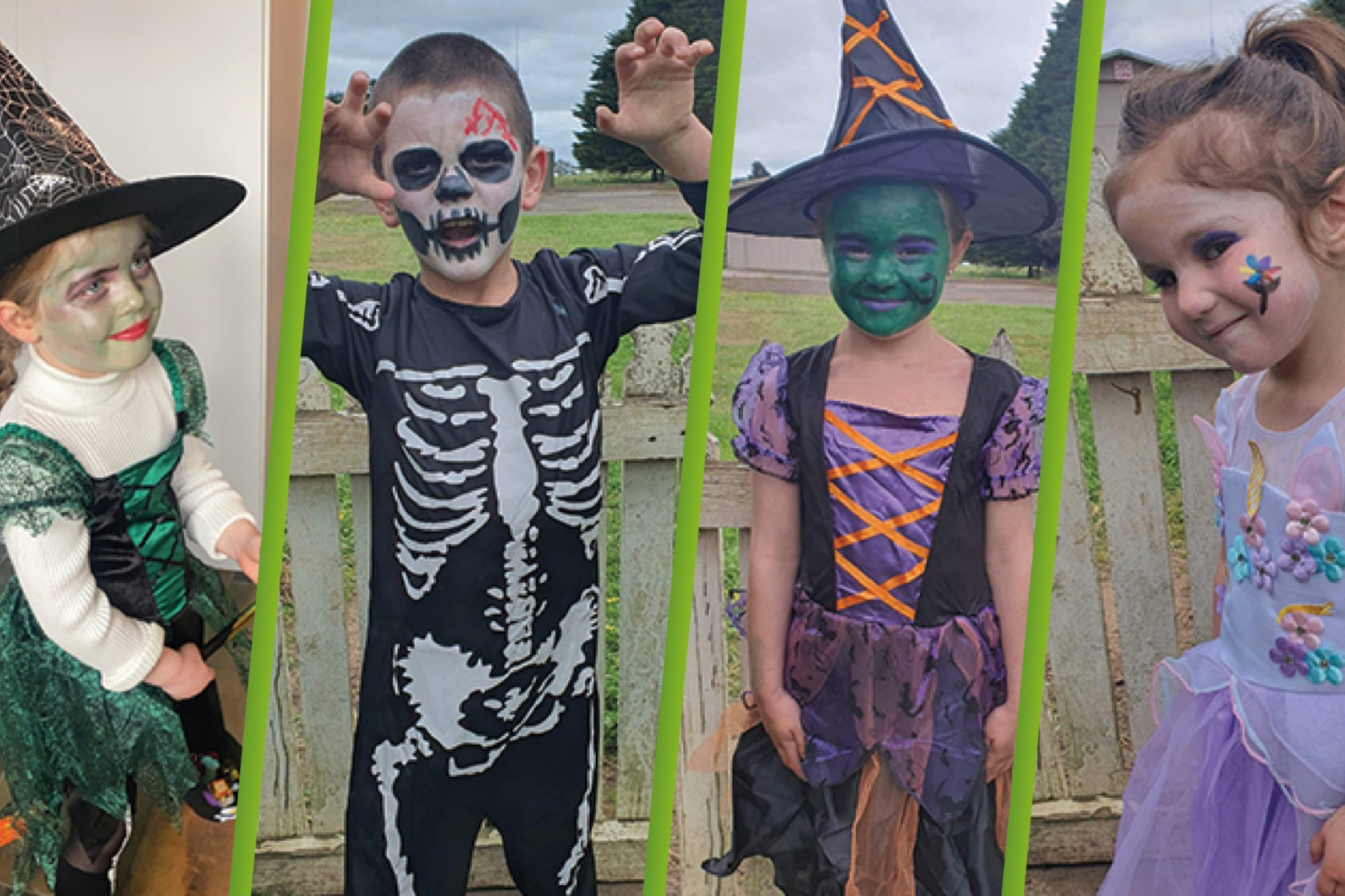 Halloween: Children including Dominic (pictured) and parents got into the Halloween spirit on Saturday night and went trick or treating around Mortlake.