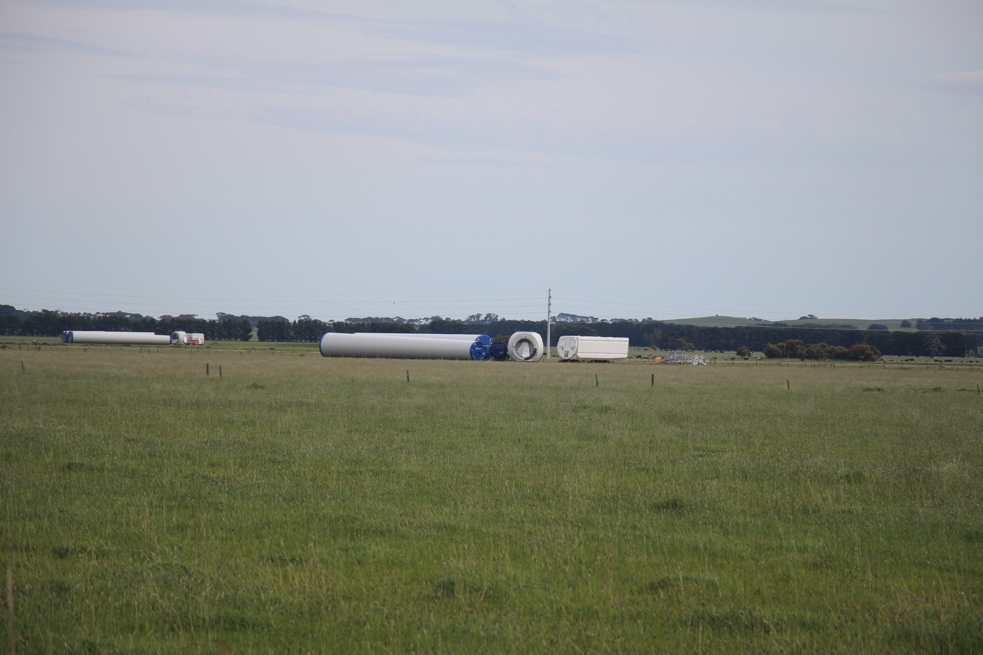 Delivered: Turbine components have been delivered for the construction phase of the Mortlake South Wind Farm.