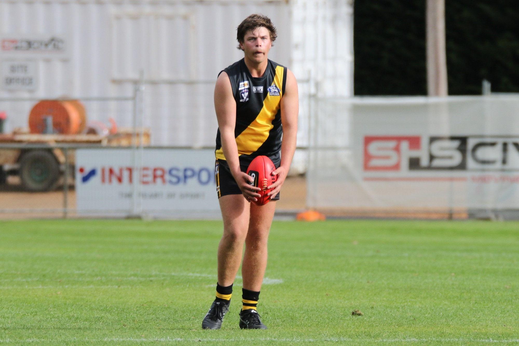 Strong performance: Keilan Bamford was Woorndoo Mortlake’s best player in its 116 point thumping of Moyston Willaura last Saturday.